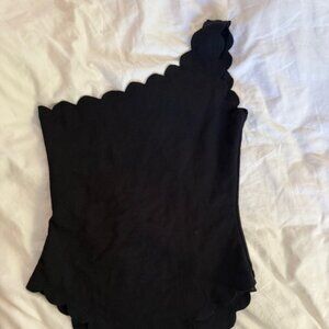Santa Barbara Maillot One Shoulder Swimsuit Black Women's Size Medium